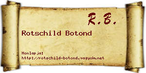 Rotschild Botond névjegykártya